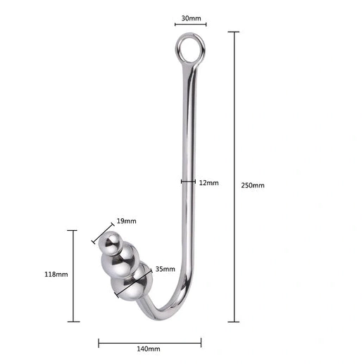 Anal Hooks Collar Hook Cuffs 5334 Beaded with Elegant and Anal 1007